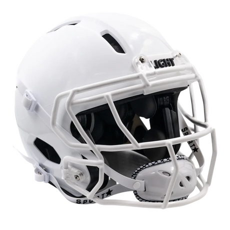 Light Helmets Adult Apache Lightning Football Helmet with Attached Facemask-1