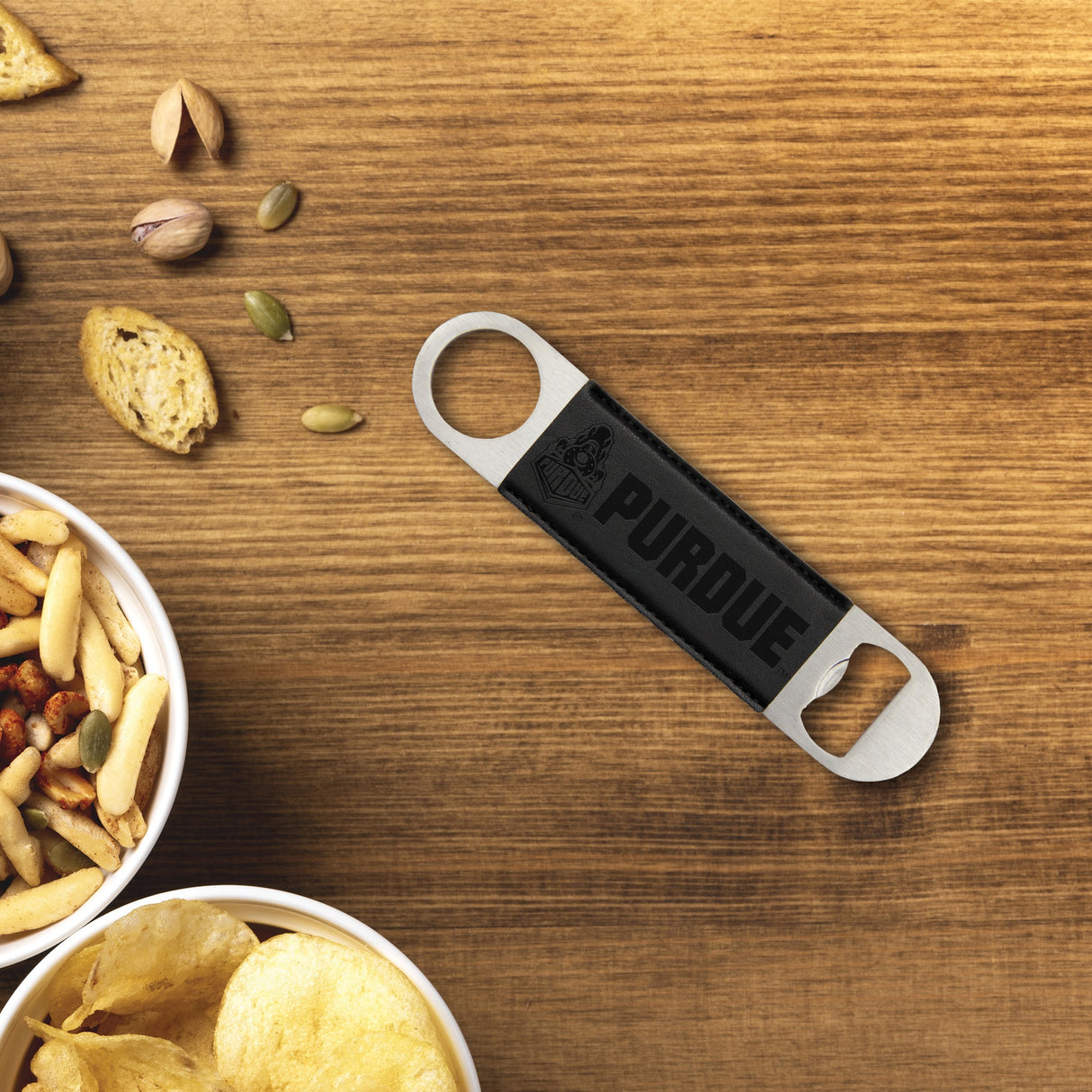 Rico Industries NCAA Purdue Boilermakers Black Laser Engraved Bar Blade-1