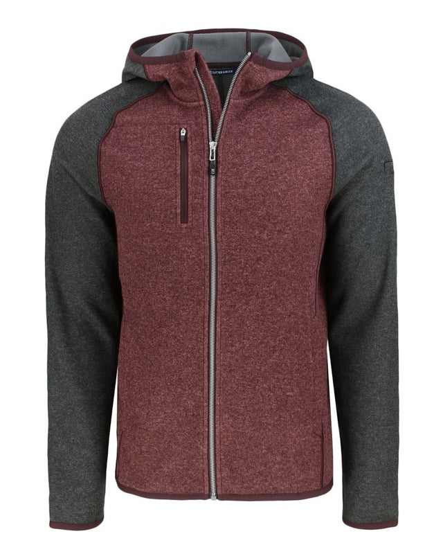 Cutter & Buck Men's Mainsail Sweater-Knit Full Zip Hooded Jacket
