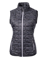 Cutter & Buck Women's Rainier Recycled Insulated Printed Puffer Full Zip Vest