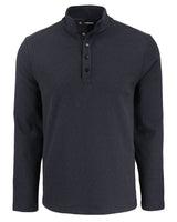 Cutter & Buck Men's Hunts Point Recycled Fleece Hybrid Snap Placket Pullover