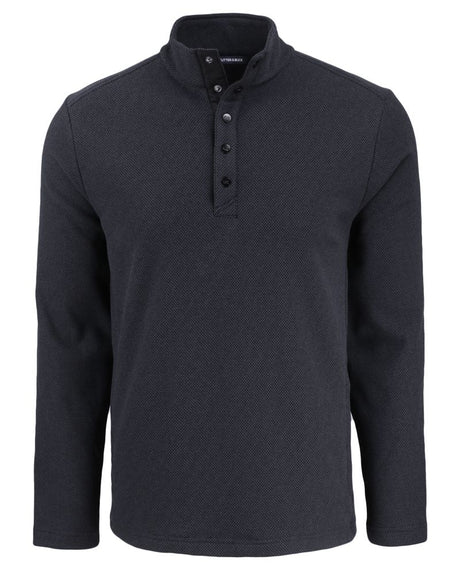 Cutter & Buck Men's Hunts Point Recycled Fleece Hybrid Snap Placket Pullover