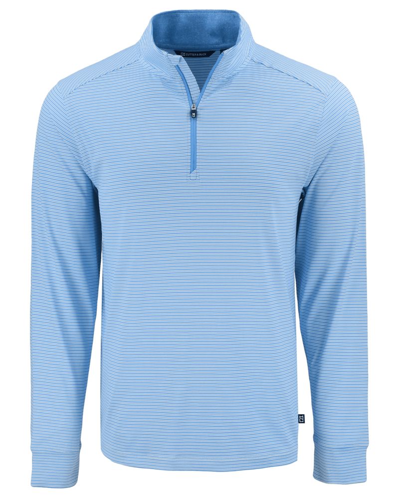 Cutter & Buck Men's Forge Recycled Double Stripe Four-Way Stretch Quarter Zip Pullover