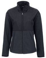 Cutter & Buck Women's Hunts Point Recycled Fleece Hybrid Full Zip Jacket