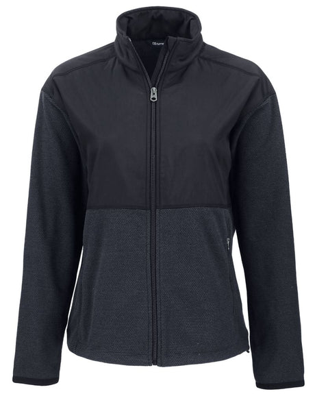 Cutter & Buck Women's Hunts Point Recycled Fleece Hybrid Full Zip Jacket
