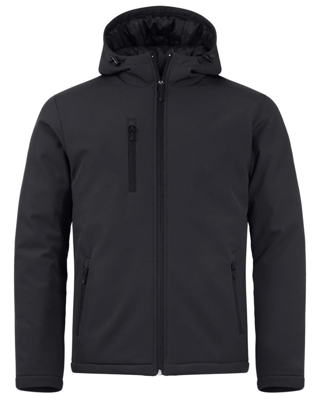 Clique Men's Equinox Insulated Softshell Full Zip Hooded Jacket