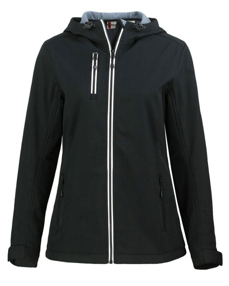 Clique Women's Telemark Recycled Stretch Softshell Full Zip Hooded Jacket