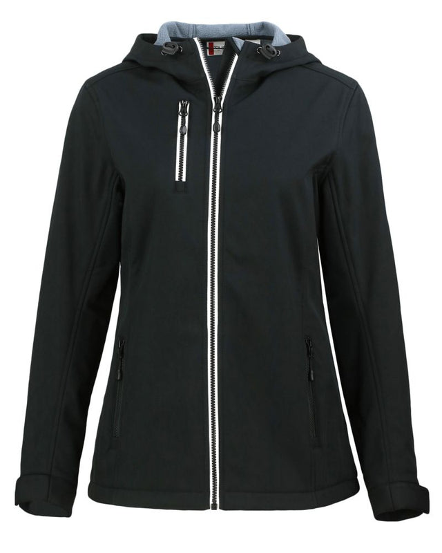 Clique Women's Telemark Recycled Stretch Softshell Full Zip Hooded Jacket