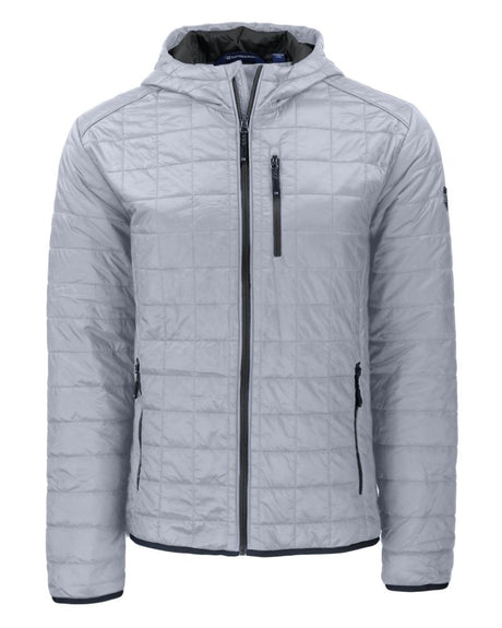 Cutter & Buck Men's Rainier Recycled Insulated Puffer Full Zip Hooded Jacket Jacket