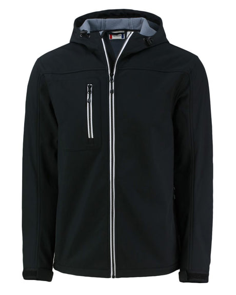 Clique Men's Telemark Recycled Stretch Softshell Full Zip Hooded Jacket