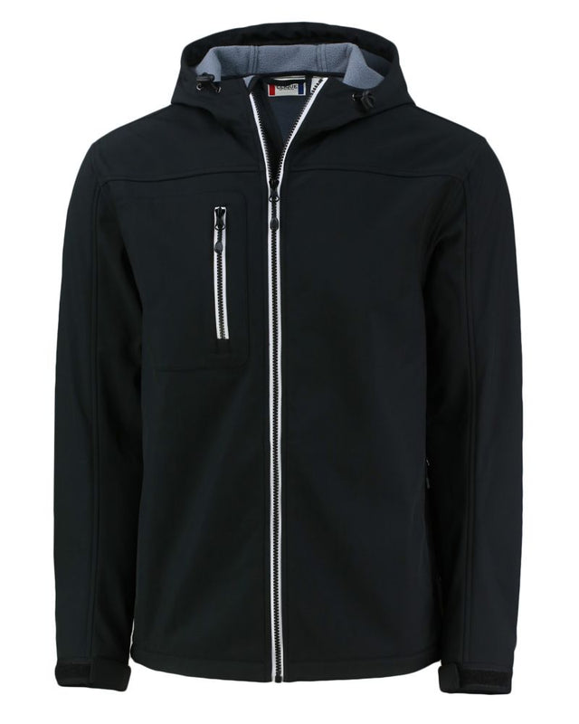 Clique Men's Telemark Recycled Stretch Softshell Full Zip Hooded Jacket