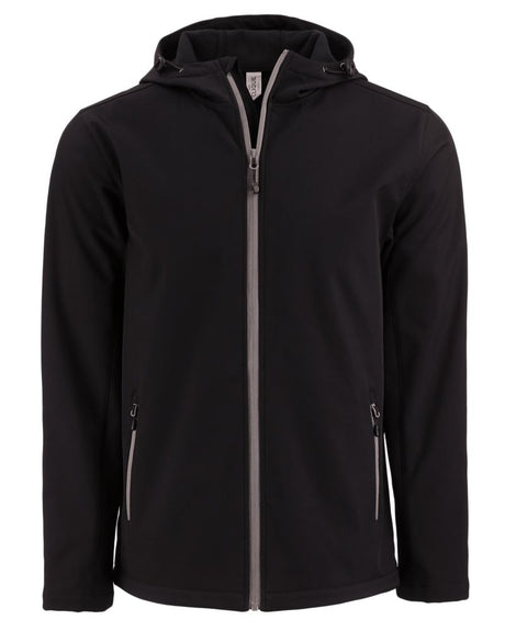 Clique Men's Tempo Recycled Stretch Softshell Full Zip Hooded Jacket