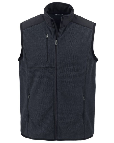 Cutter & Buck Men's Hunts Point Recycled Fleece Hybrid Full Zip Vest