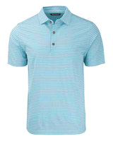 Cutter & Buck Men's Forge Recycled Heather Stripe Four-Way Stretch Polo