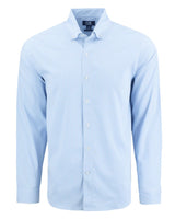 Cutter & Buck Men's Skyline Recycled Gingham Long Sleeve Button Down Dress Shirt