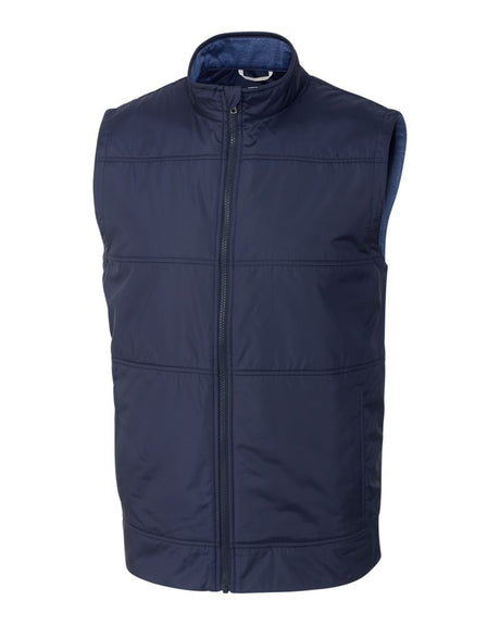 Cutter & Buck Men's Stealth Recycled Hybrid Quilted Windbreaker Vest