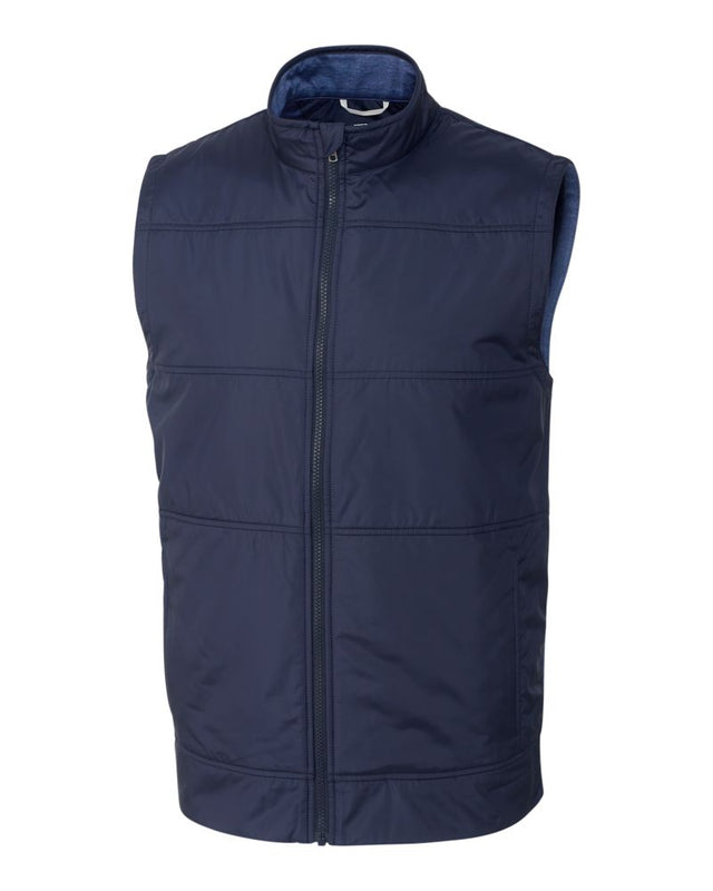 Cutter & Buck Men's Stealth Recycled Hybrid Quilted Windbreaker Vest