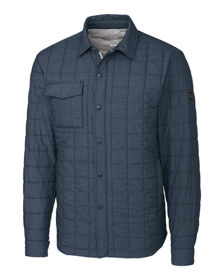 Cutter & Buck Men's Rainier Recycled Insulated Puffer Full Zip Shirt Jacket