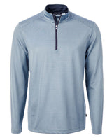 Cutter & Buck Men's Virtue Recycled Micro Stripe Featherlight Pique Quarter Zip Pullover