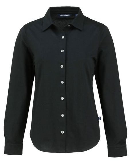 Cutter & Buck Women's Advantage Pique Long Sleeve Button-Down Shirt