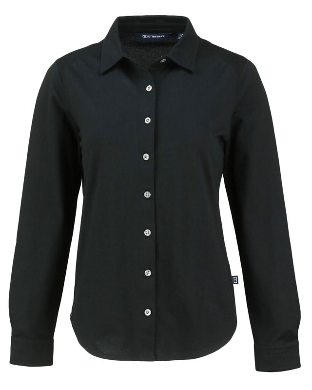 Cutter & Buck Women's Advantage Pique Long Sleeve Button-Down Shirt