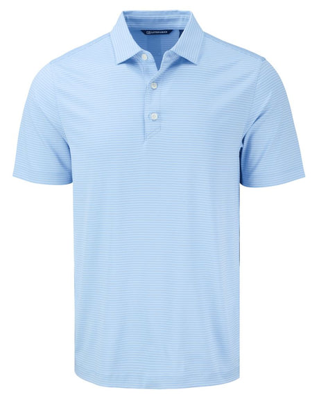 Cutter & Buck Men's Forge Recycled Fine Line Stripe Four-Way Stretch Polo