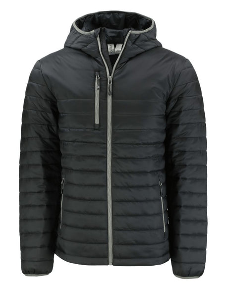 Clique Men's Valhalla Recycled Insulated Puffer Full Zip Hooded Jacket