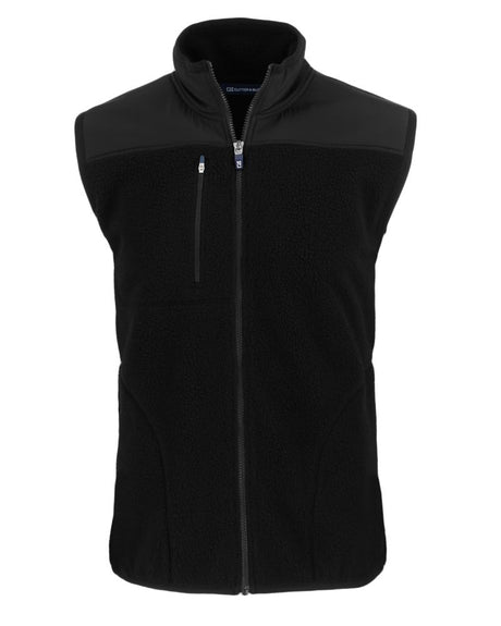 Cutter & Buck Men's Cascade Epic Comfort Recycled Sherpa Fleece Full Zip Vest