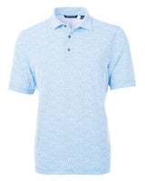 Cutter & Buck Men's Virtue Recycled Botanical Print Featherlight Pique Polo
