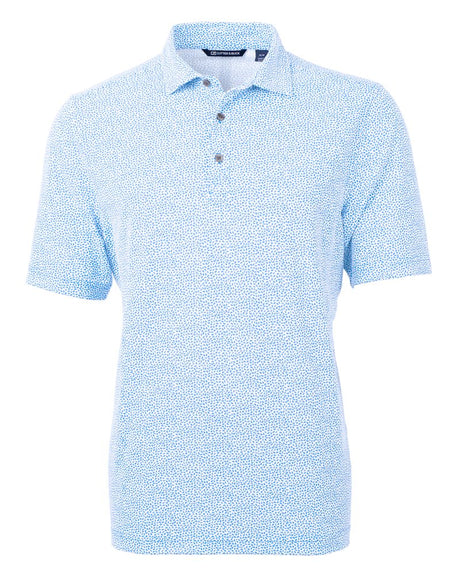Cutter & Buck Men's Virtue Recycled Botanical Print Featherlight Pique Polo