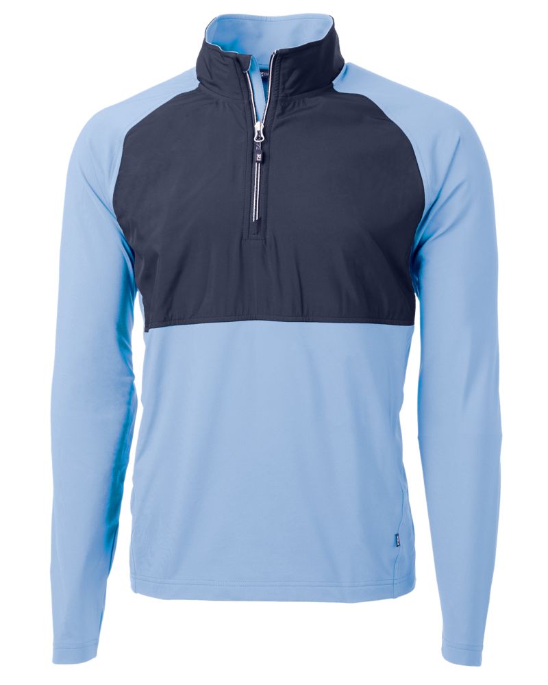 Cutter & Buck Men's Adapt Recycled Soft Knit Stretch Hybrid Quarter Zip Pullover