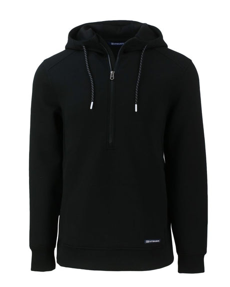 Cutter & Buck Men's Roam Recycled Buttery-Soft Knit Half Zip Hooded Pullover