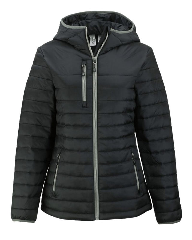 Clique Women's Valhalla Recycled Insulated Puffer Full Zip Hooded Jacket