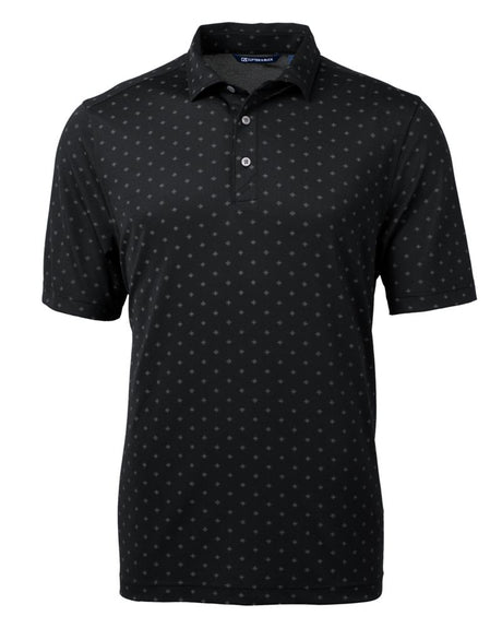 Cutter & Buck Men's Virtue Recycled Tile Print Featherlight Pique Polo