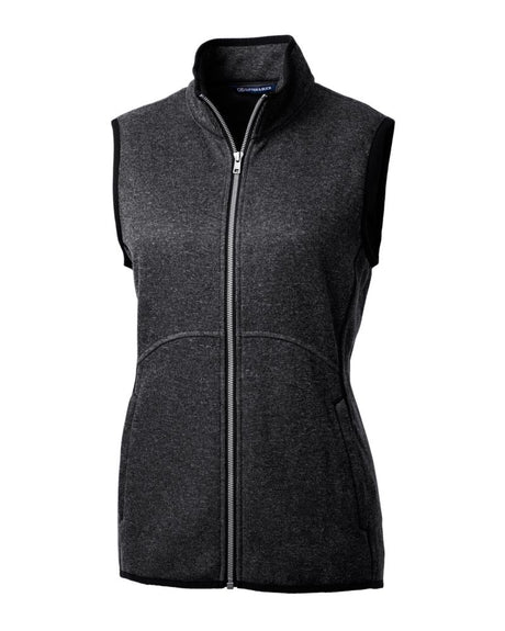 Cutter & Buck Women's Mainsail Sweater-Knit Full Zip Vest