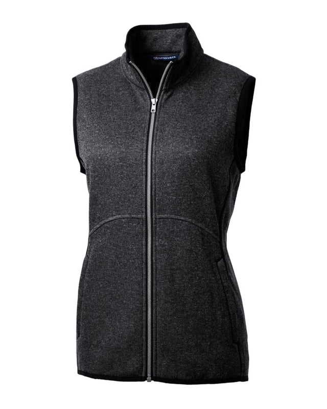Cutter & Buck Women's Mainsail Sweater-Knit Full Zip Vest