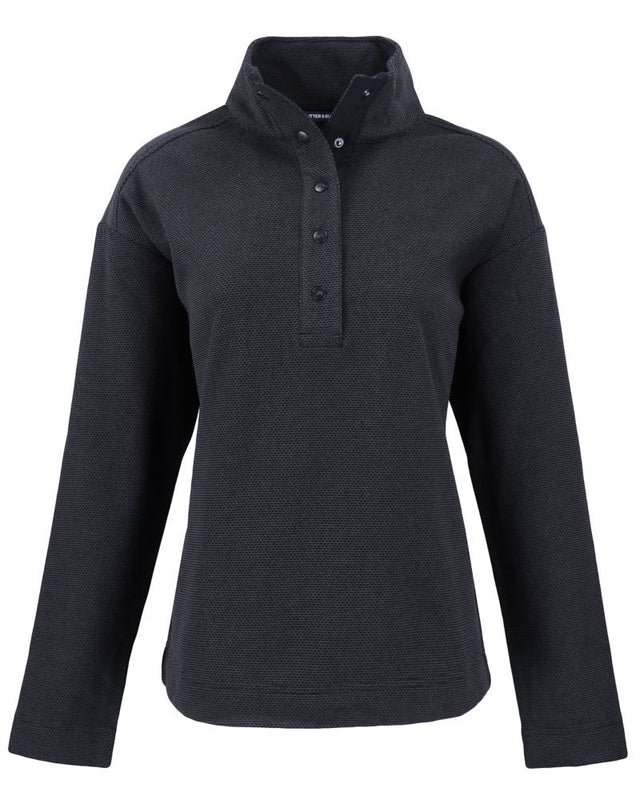 Cutter & Buck Women's Hunts Point Recycled Fleece Hybrid Snap Placket Pullover
