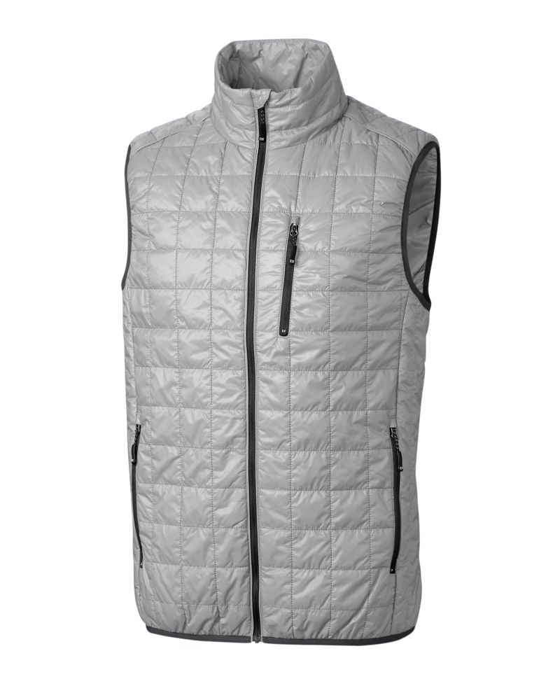 Cutter & Buck Men's Rainier Recycled Insulated Puffer Full Zip Vest