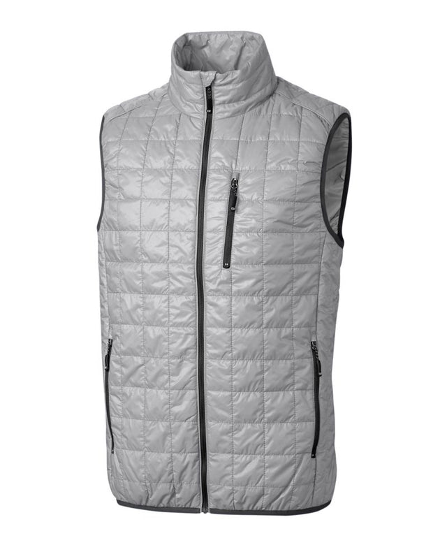 Cutter & Buck Men's Rainier Recycled Insulated Puffer Full Zip Vest