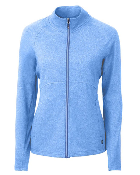 Cutter & Buck Women's Adapt Recycled Soft Knit Stretch Heathered Full Zip Jacket