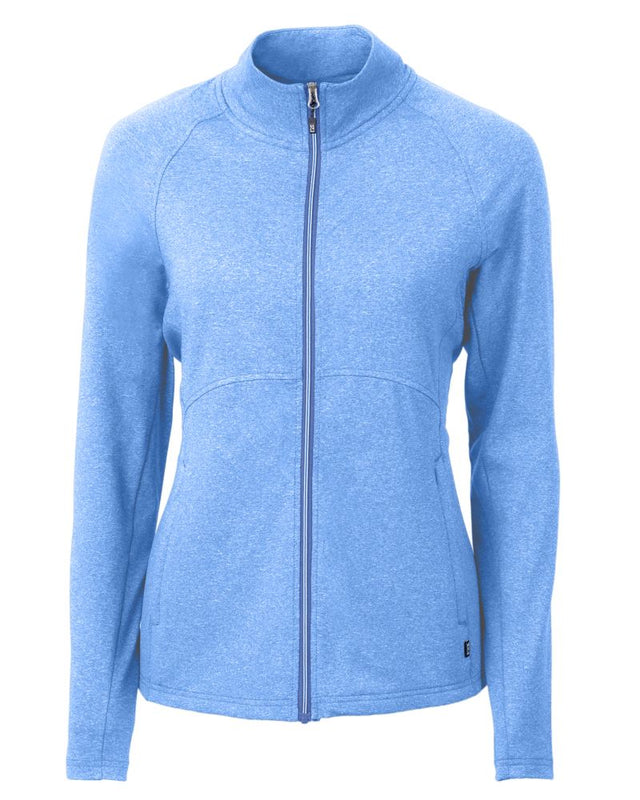 Cutter & Buck Women's Adapt Recycled Soft Knit Stretch Heathered Full Zip Jacket