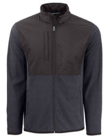 Cutter & Buck Men's Hunts Point Recycled Fleece Hybrid Full Zip Jacket