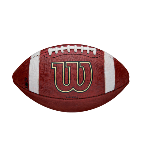 Wilson GST Red Leather Game Football-1