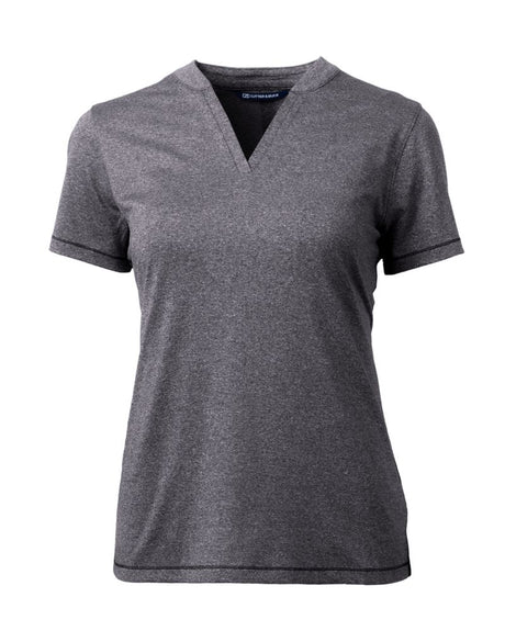 Cutter & Buck Women's Forge Recycled Four-Way Stretch Heathered Blade Top