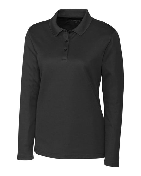 Clique Women's Spin Solution-dyed Performance Pique Long Sleeve Polo
