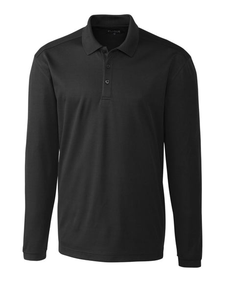 Clique Men's Spin Solution-dyed Performance Pique Long Sleeve Polo