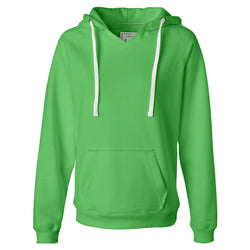 J. America Women's Sueded V-Neck Hooded Sweatshirt