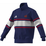 adidas Men's France Rugby Travel Quarter Zip Sweatshirt-1