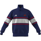adidas Men's France Rugby Travel Quarter Zip Sweatshirt-4