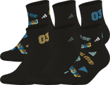 adidas Youth Cushioned Graphic 2.0 6-Pack Quarter Sock-1
